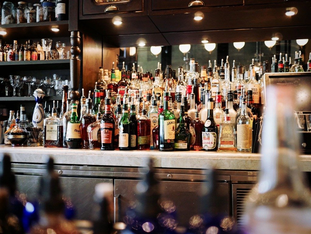 Well-stocked premium spirits bar